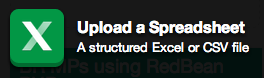 Upload spreadsheet