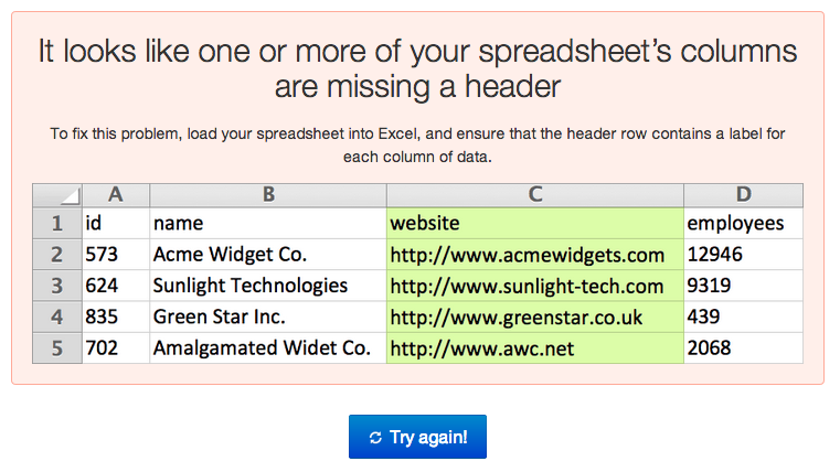 Uploading a (structured) spreadsheet | ScraperWiki