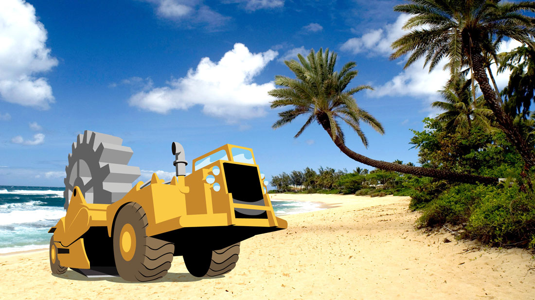 tractor-on-beach