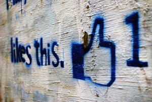 Facebook like on a wall